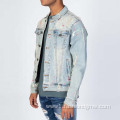 Custom Hand Painted Splash-Ink Men'S Denim Jacket